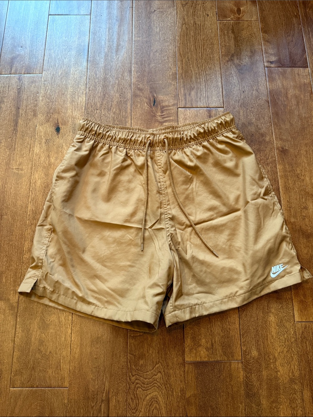 Nike Women's Caramel Drawstring Athletic Shorts